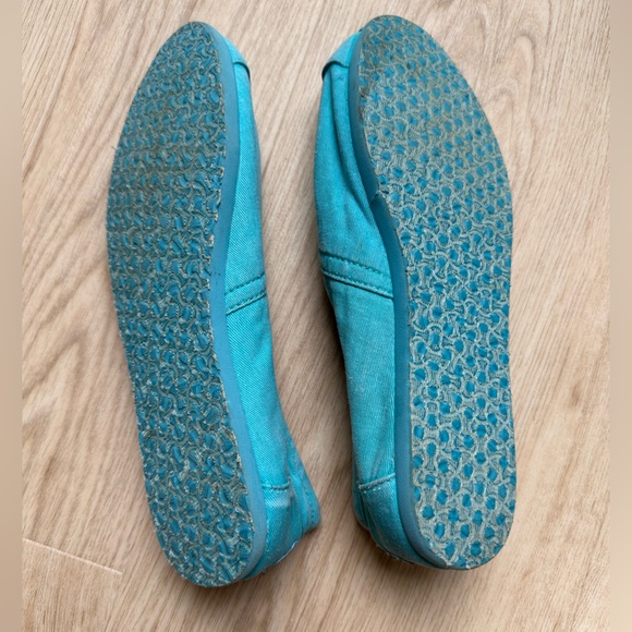 Toms Womens Canvas Flats Turquoise ~ W8.5 - Picture 6 of 7